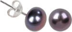 JwL Luxury Pearls Cercei realizate din perle reale metalice albastre JL0028