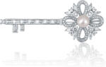 JwL Luxury Pearls Broșă frumoasa cu o perla 2in1 in forma de cheie JL0663