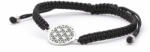 Beneto Exclusive Beneto Brățară elegantă neagra cabala din șiret mandala AGB564