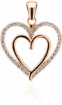 Brilio Silver Pandantiv fermecător inimă de bronz cu zirconii PT13R