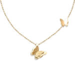 Troli Colier placat cu aur fluture Metal Butterfly KNSC-257-GOLD