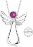 Levien Guardian Angel Fuchsia Crystal Colier