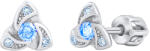 Silvego Cercei AVA de argint cu albastru și alb strălucire Zirconia SILVEGOB70497BDSLB
