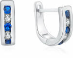 MOISS Cercei eleganți din argint cu cristale transparente si albastre E0000207