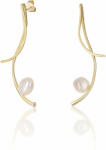 JwL Luxury Pearls Cercei lungi placați cu aur cu adevarate perle baroce JL0682