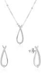 Beneto Set orbitor de bijuterii cu zirconi AGSET186R (colier, cercei)