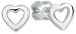 Soliter Brilio Silver Cercei din inima de argint 431 001 01283 04
