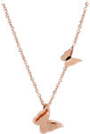 Troli Colier placat cu aur roz fluture Metal Butterfly KNSC-257-RG