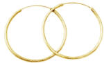 Beneto Cercei aurii inele din argint AGUC1240/N-GOLD 4, 5 cm