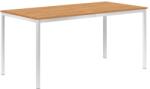 vidaXL Masă de grădină 160x80x75cm lemn masiv de tec & oțel inoxidabil (46519)