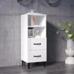 vidaXL Servantă, alb extralucios, 34, 5x34x90 cm, lemn prelucrat (812372) Comoda