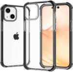 Alphajack iPhone 14 átlátszó TPU tok fekete kerettel Alphajack