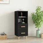 vidaXL Servantă, negru, 34, 5x34x90 cm, lemn compozit (812358) Comoda