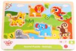 Tooky Toy Puzzle muzical din lemn Tooky Toy - Animalute (108748)