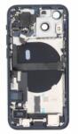  Apple iPhone 13 Mini 5.4" akkufedél (hátlap) kamera lencsével, középső keret alkatrészekkel fekete (USA verzió) OEM