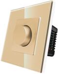 Luxion Intrerupator cu Variator Mecanic LUXION cu Rama din Sticla - culoare auriu