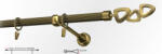Casa Deco Logistics Galerie simpla striat LILLET 19 mm - aur antic Suport draperie