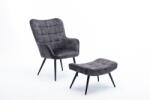LuxD Design fotel Sweden szürke bársony
