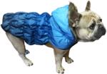  Téli kutyakabát szőrmés kapucnival, kék, XL-es