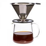 TrendglasJENA FOR TWO kávécsepegtető üvegből, fém szűrővel 500 ml (3 csésze)