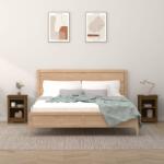vidaXL Noptiere, 2 buc, maro miere, 40x35x55 cm, lemn masiv de pin (820963)