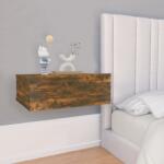 vidaXL Noptiere plutitoare 2 buc. stejar fumuriu 40x30x15 cm lemn (815283)