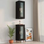 vidaXL Dulap de perete suspendat, negru, 34, 5x34x90 cm (812448) Comoda
