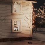 vidaXL Copac cu flori de cireș cu LED, 672 LED-uri alb calde, 400 cm (345135) - vidaxl