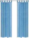 vidaXL Perdea transparentă, 2 buc. , 140 x 225 cm, turcoaz (130207)