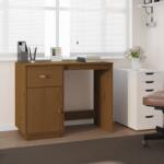 vidaXL Birou, maro miere, 95x50x75 cm, lemn masiv de pin (820105)