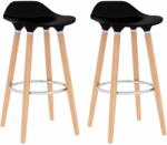 vidaXL Scaune de bar, 2 buc, negru (289365)