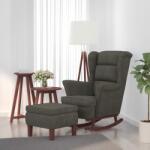 vidaXL Scaun balansoar picioare din lemn / taburet gri închis catifea (3121231) Balansoar