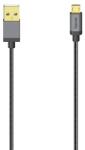 Hama 200500 480 Mbps 0, 75 m metál/fekete microUSB kábel (00200500) - bestbyte
