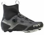 NorthWave Celsius XC GTX kerékpáros téli cipő, MTB, SPD, fekete-szürke-reflex csíkos, 43-as