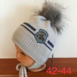  Minimanó téli kötött sapka (42-44) - v. szürke Miniboy