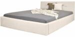 GM Krémszínű INGRIT kárpitozott franciaágy ágyneműtartóval Méret: 180x200