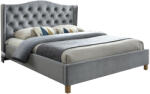 SI ASPEN Velvet szürke franciaágy ágyráccsal Méret: 160x200
