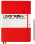Leuchtturm Notesz A4, négyzetrácsos master slim Leuchtturm piros (L340936)