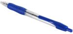 BLUERING Golyóstoll 0, 7mm, nyomógombos, gumírozott fogórész, kék átlátszó test, Bluering R2, írásszín kék (BR894809BL)