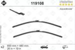 SWF VOLVO XC60 II 2017.03-tól első ablaktörlő lapát készlet fűtött ablaktörlővel szerelt, SWF 119108 / VALEO 572308