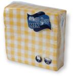 Szidibox Karton Maya Mix sárga kockás szalvéta 32x32cm 45db/cs (SZID-01216)
