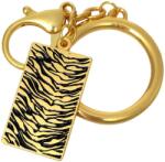  Breloc Tigru cu Luo Han, amuletă feng shui pentru bunăstare șii succes, metal 10 cm