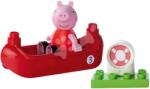 BIG Joc de construit Peppa Pig Starter Set PlayBig Bloxx Big cu figurină - cu barcă de la 1, 5-5 ani (BIG57168-C)
