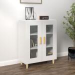vidaXL Servantă, alb extralucios, 69, 5x34x90 cm, lemn compozit (812120) Comoda