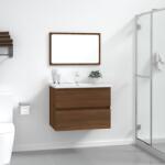 vidaXL Set mobilier de baie, 2 piese, stejar maro, lemn prelucrat (815737)