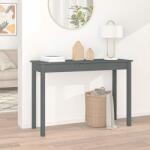 vidaXL Masă consolă, gri, 110x40x75 cm, lemn masiv de pin (814241)