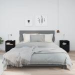 vidaXL Noptiere, 2 buc. , negru, 40x34x55 cm, lemn masiv de pin (818324)