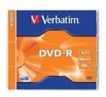 VERBATIM DVDV-16 DVD-R normál tokos DVD lemez VER435181 (VER435181)