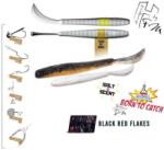Herakles Leftail Worm 3, 4" 8, 6cm Black Red Flakes lágy műcsali 10 db/csg (ARHKLWS11)