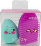 Kiss Beauty Set burete tip Lacrima pentru Machiaj si Dispozitiv de Silicon pentru curatarea pensulelor, S01 Nova Kiss